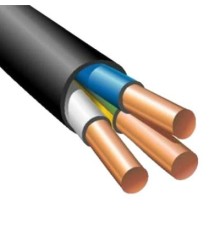 Кабель силовий ЗЗКМ 3х2.5 кв.мм негорючий, круглий, 100м (ВВГнг 3x2,5 ECG / 706105)