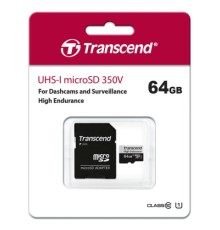 Карта пам'яті Transcend 64GB microSDXC class 10 UHS-I U1 High Endurance (TS64GUSD350V)
