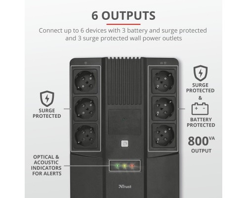 Пристрій безперебійного живлення Trust Maxxon 800VA UPS (23326_TRUST)