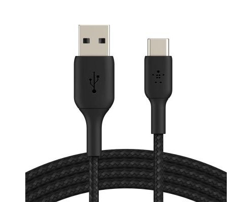 Дата кабель USB 2.0 AM to Type-C 2.0m BRAIDED black Belkin (CAB002BT2MBK)
