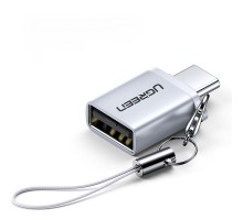 Перехідник OTG USB 3.0 AF to USB-C gray Ugreen (50283)