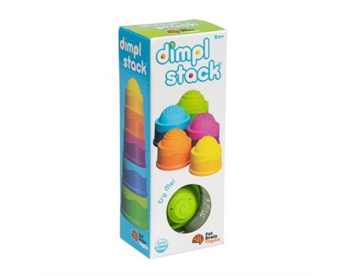 Розвиваюча іграшка Fat Brain Toys Пірамідка тактильна Чашки dimpl stack (F293ML) Розвиваюча іграшка Fat Brain Toys Пірамідка тактильна Чашки dimpl stack (F293ML)