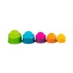 Розвиваюча іграшка Fat Brain Toys Пірамідка тактильна Чашки dimpl stack (F293ML)
