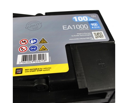 Акумулятор автомобільний EXIDE PREMIUM 100A (EA1000)