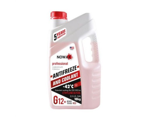 Антифриз NOWAX RED (червоний) ,G12+ 10кг (NX10001) 