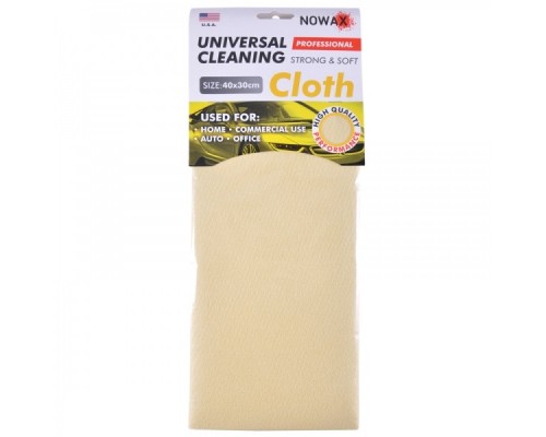 Автомобільна серветка NOWAX 40*30 штучна замша жовта (NX65432)