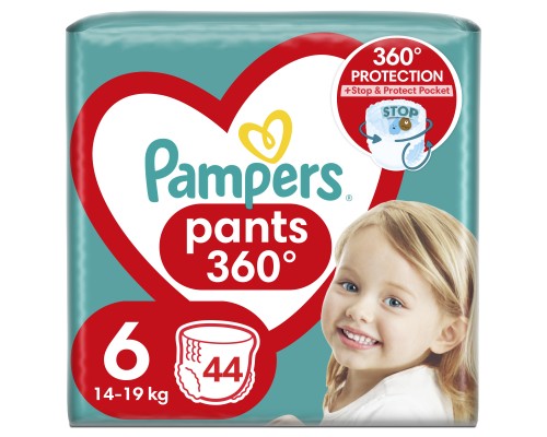 Підгузки Pampers трусики Pants Giant Розмір 6 (14-19 кг) 44 шт (8006540069356)