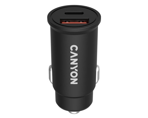 Зарядний пристрій Canyon PD 30W/QC3.0 18W Pocket size car charger (CNS-CCA20B03)