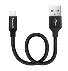 Дата кабель USB 2.0 AM to Lightning 0.25m black ColorWay (CW-CBUL048-BK)