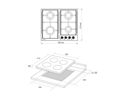 Варочна поверхня Pyramida PFE 604 BL B
