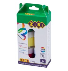 Акрилові фарби ZiBi KIDS Line 6 кольорів по 10мл (ZB.6660)