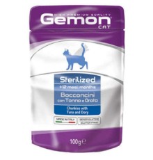 Вологий корм для кішок Gemon Cat Wet Adult Sterilized тунець з рибою дорі 100 г (8009470300902)
