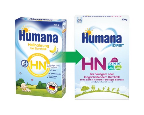 Дитяча суміш Humana HN Expert молочна Спеціальна У разі діареї 300 г (4031244720542)