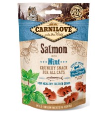 Ласощі для котів Carnilove Crunchy Snack з лососем і м'ятою 50 г (8595602527175)