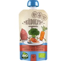Дитяче пюре Rudolfs з лососем органічне 110 г (4751017942147)