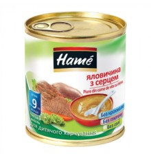 Дитяче пюре Hame яловичина з серцем, 100 г (8595139726171)