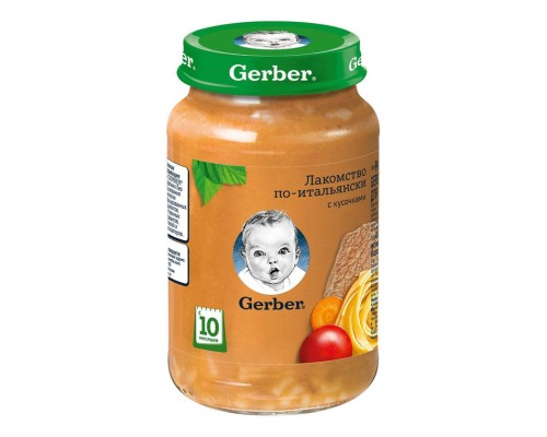 Дитяче пюре Gerber Ласощі по-італійськи, 190 г (7613036460941)