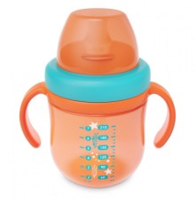 Поїльник-непроливайка Baboo із силіконовим носиком Marine 200 мл Помаранчева (90599)