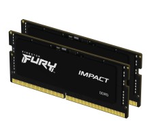 Модуль пам'яті для ноутбука SoDIMM DDR5 64GB (2x32GB) 4800 MHz FURY Impact Kingston Fury (ex.HyperX) (KF548S38IBK2-64)