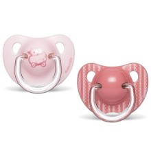 Пустушка Suavinex Історії малюків 6-18 міс 2 шт рожеві (304393)