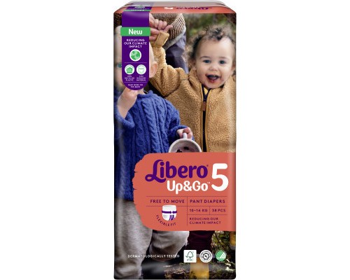 Підгузки Libero Up&Go Розмір 5 (10-14 кг) 38 шт (7322541742458)