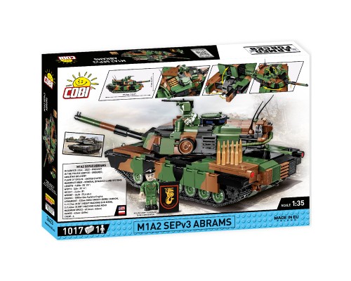 Конструктор Cobi Танк M1A2 SEP v3 Абрамс, 1017 деталей (COBI-2623)