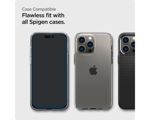 Скло захисне Spigen Apple Iphone 14 Pro Max Glas tR Align Master FC (2 Pack), Blac (AGL05204)