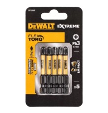 Набір біт DeWALT IMPACT TORSION, ударні, Philips, Ph3, L = 57 мм, 5 шт (DT7999T)