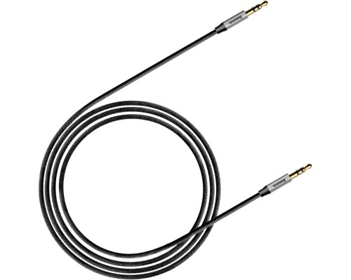 Кабель мультимедійний 3.5mm M/M 0.5m Yiven M30 black-silver Baseus (CAM30-AS1)