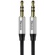 Кабель мультимедійний 3.5mm M/M 0.5m Yiven M30 black-silver Baseus (CAM30-AS1)