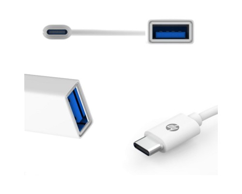 Перехідник USB3.1 Type-C to USB (OTG) 0.15m white HP (DHC-TC105)