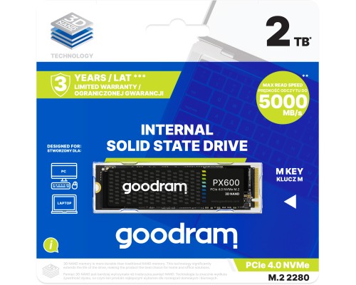 Накопичувач SSD M.2 2280 2TB PX600 Goodram (SSDPR-PX600-2K0-80)