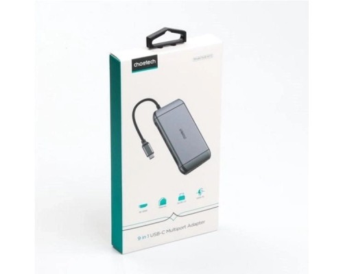 Концентратор Choetech USB-C 9-in-1 (HUB-M15-GY)