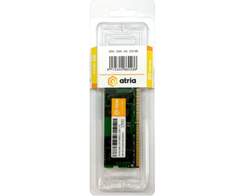 Модуль пам'яті для ноутбука SoDIMM DDR4 16GB 2666 MHz ATRIA (UAT42666CL19SK1/16)