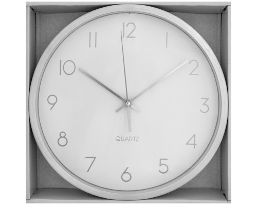 Настінний годинник Economix Promo TITANIUM металевий, срібний (E51810)