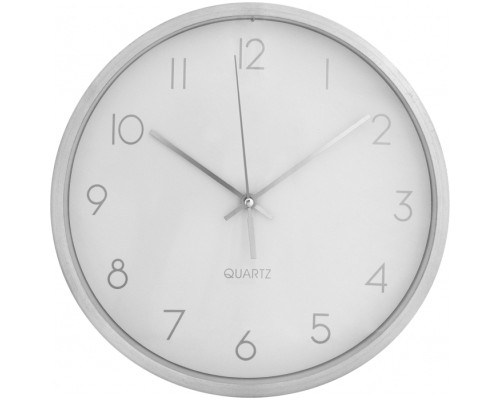 Настінний годинник Economix Promo TITANIUM металевий, срібний (E51810)