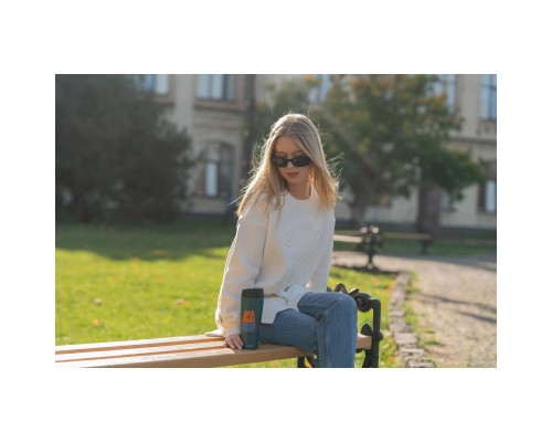 Термокружка Ardesto Coffee Тime Red Cat 450 мл Синя (AR2645CG)