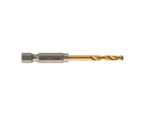 Свердло Milwaukee по металу RedHEX HSS-G TiN, 3,5 мм (2шт) (48894707)
