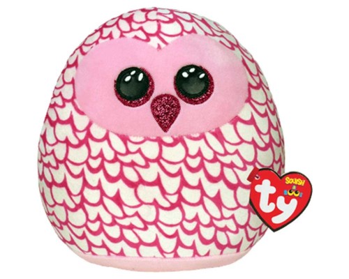М'яка іграшка Ty Squish-a-Boos Рожева сова Pinky 20 см (39300)