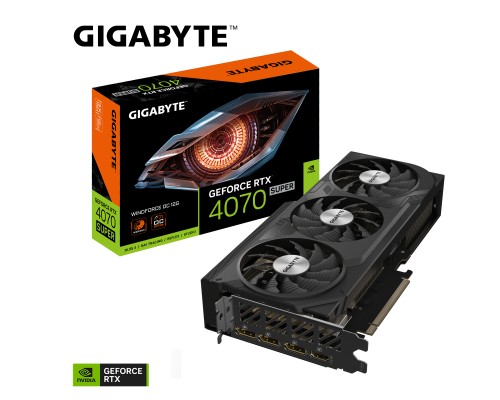 Відеокарта GIGABYTE GeForce RTX4070 SUPER 12Gb WINDFORCE OC (GV-N407SWF3OC-12GD)