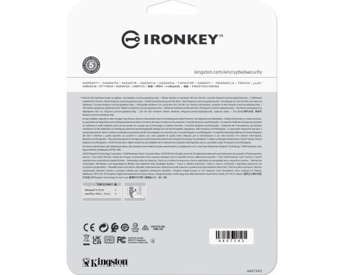 USB флеш накопичувач Kingston 64GB IronKey Vault Privacy 50 Blue USB 3.2 (IKVP50/64GB) 
