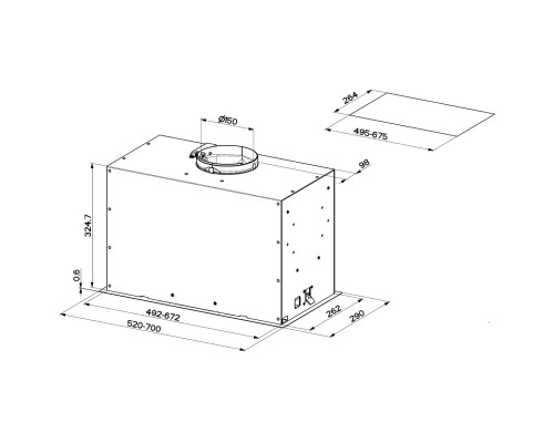 Витяжка кухонна Faber Inka Lux Premium Bk Matt A52 Kl (305.0658.608)