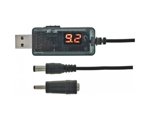 Кабель живлення USB-AM to 5.5/3.5mm 9/12V 0.8m Maxxter (UB-DC9/12-0.8M)