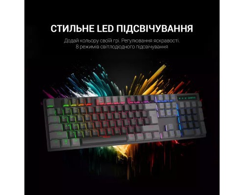 Клавіатура GamePro MK105B LED Red Switch USB Black (MK105R)
