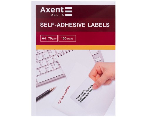Етикетка самоклеюча Axent 48,5x25,4 (44 на листі) с/кл (100 листів) (D4477-A)