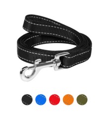 Повідок для собак Dog Extreme з нейлону подвійний Ш 14 мм Д 122 см чорний (43001)