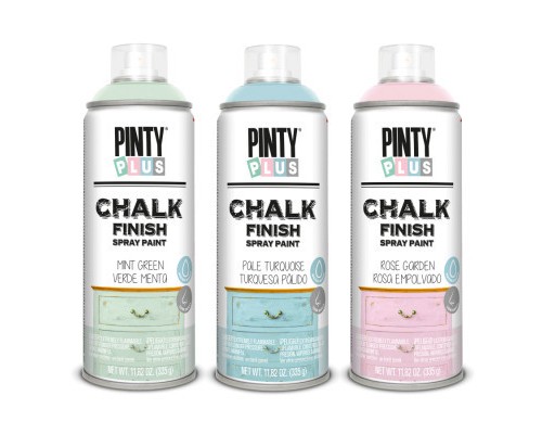 Фарба-аерозоль Pintyplus на водній основі Chalk-finish, Бірюза світла, 400 мл (8429576231403)