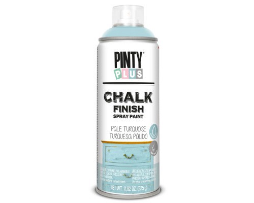 Фарба-аерозоль Pintyplus на водній основі Chalk-finish, Бірюза світла, 400 мл (8429576231403)