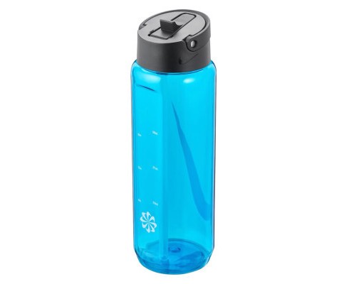 Пляшка для води Nike TR Renew Recharge Straw Bottle 24 OZ блакитний, чорний 709 мл N.100.7642.445.24 (887791733429)