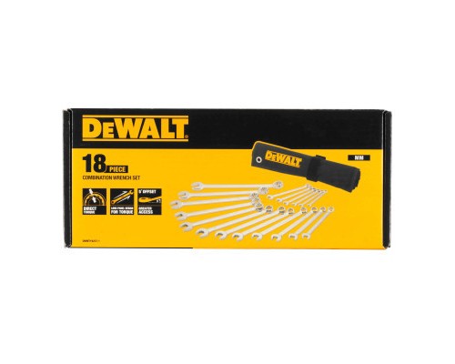 Набір інструментів DeWALT ключів комбінованих, 18 шт: 6-24 мм., (DWMT19237-1)